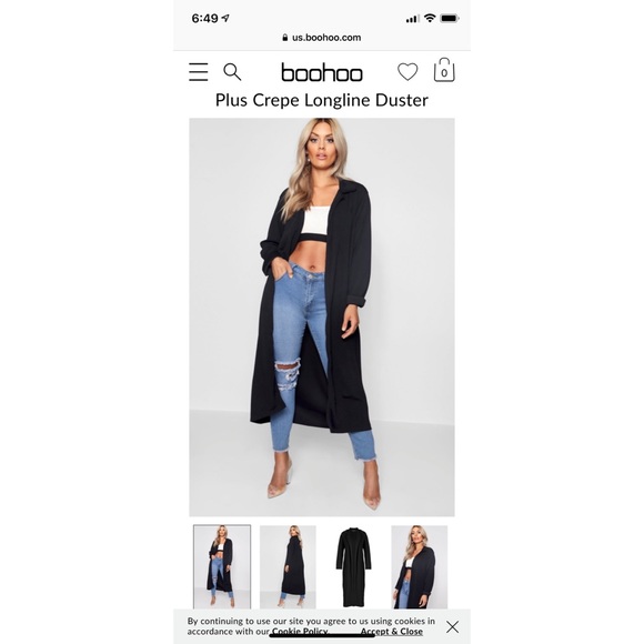 Boohoo Plus Jackets & Blazers - Plus size brand new duster.